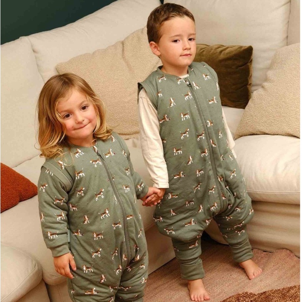 Molis & Co Beagle Sleeveless Sleeping Jumpsuit with Socks TOG 2.5